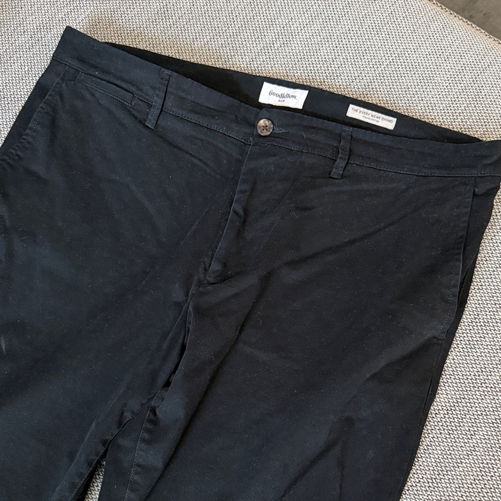 Goodfellow & Co Black Athletic Fit Chino Pants 40x 30